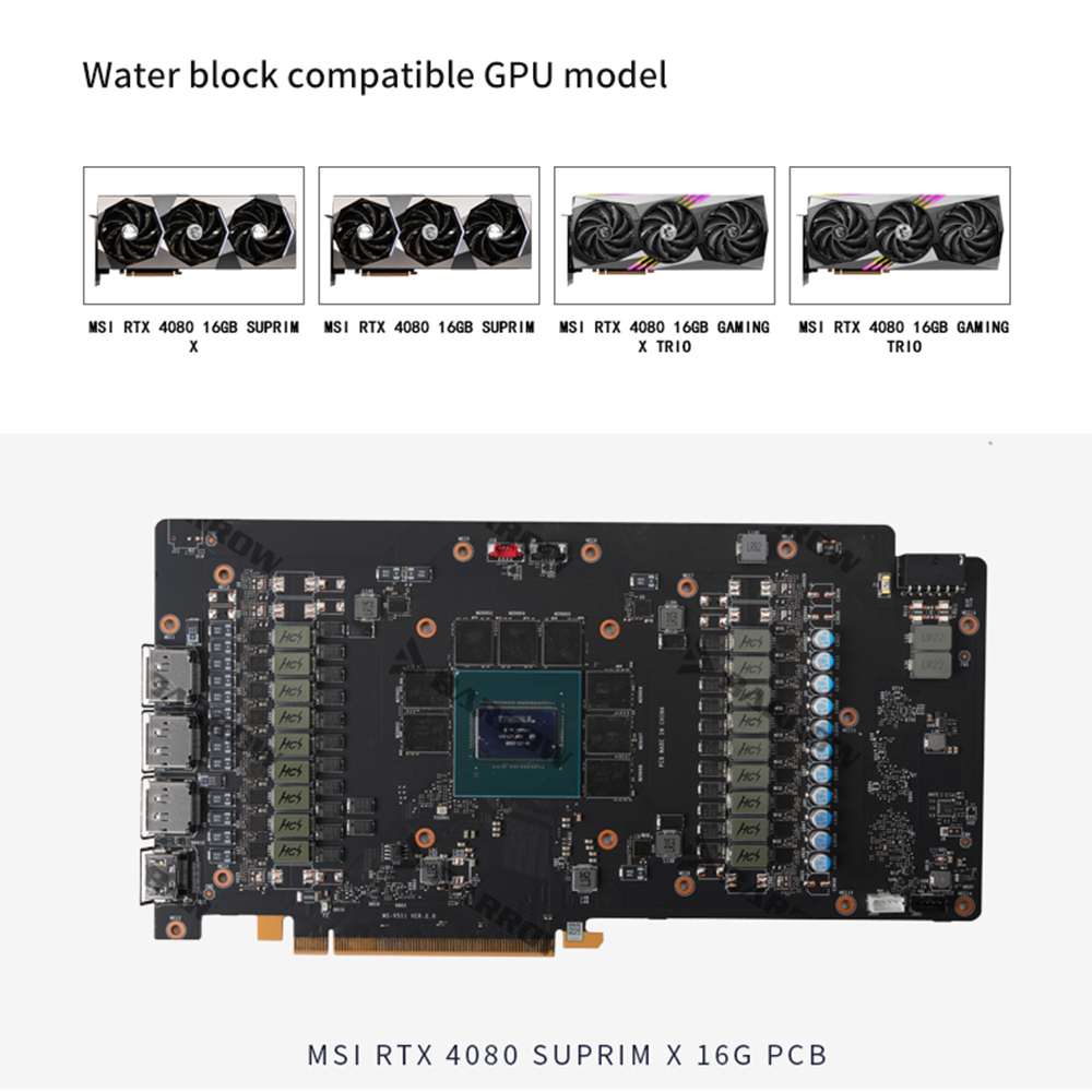 BARROW BS-MSG4080M-PA Blok Air - Rtx 4080 Water Cooling Block ulasan dan harga